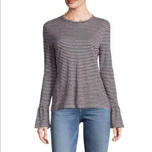 NWT frame linen striped bell sleeve blouse‎